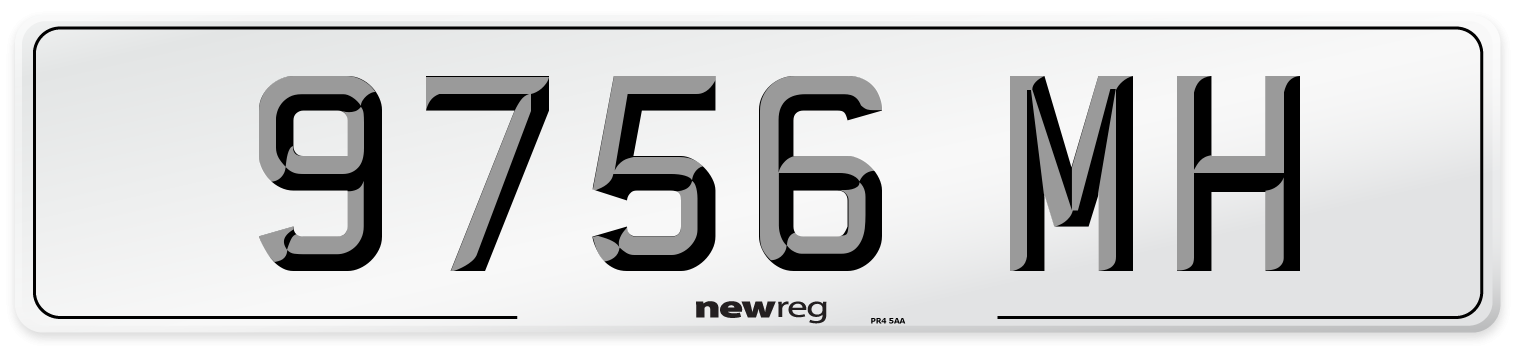 9756 MH Number Plate from New Reg